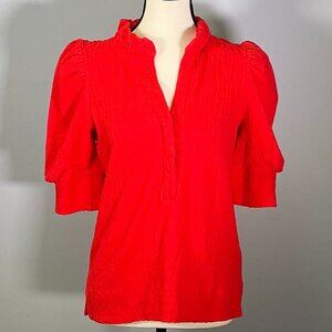 Lilly Pulitzer Elsey Women's Size S Rococo Red Knit Jacquard Top NWT